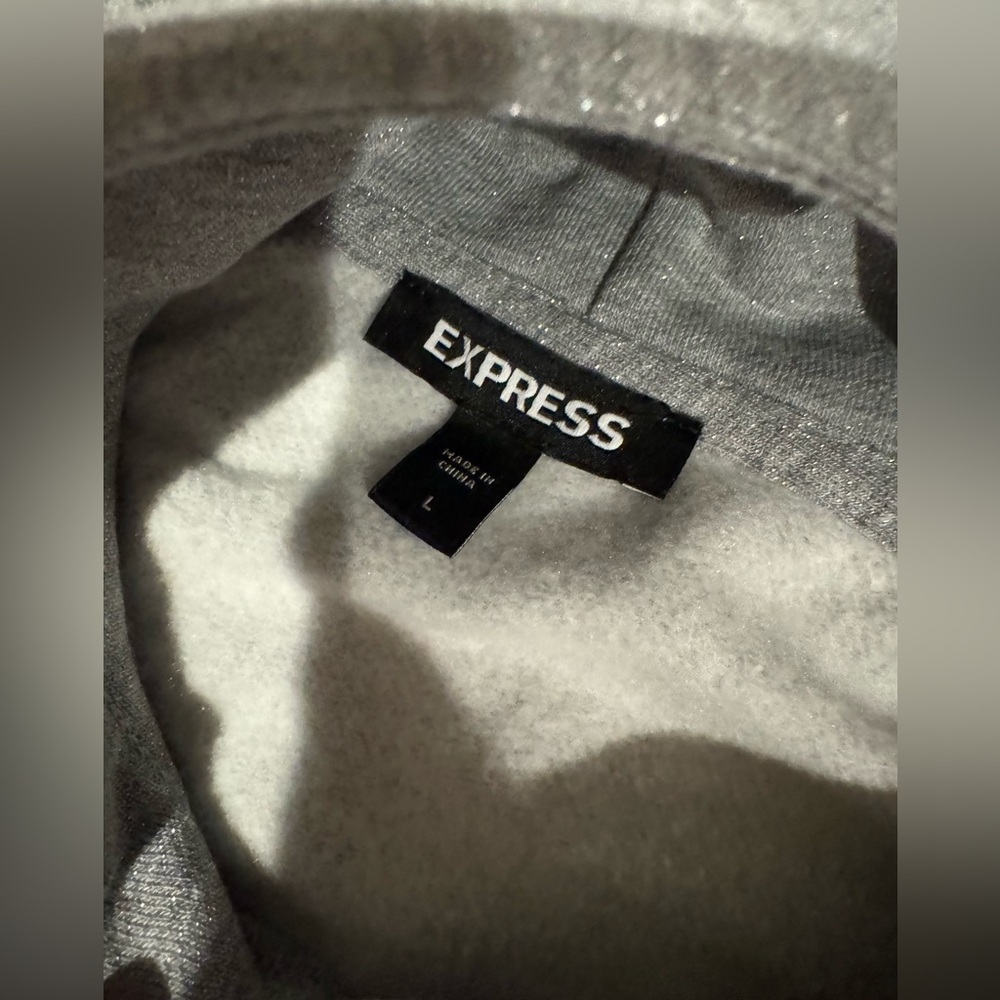 Express Grey Sparkle Hoodie - Picture 5 of 5